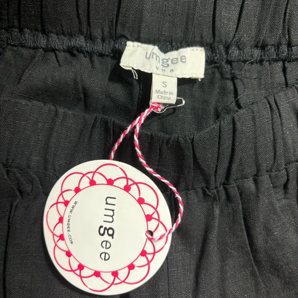 NWT Black Linen-like Scalloped Casual Vacation Shorts Small - Picture 3 of 5